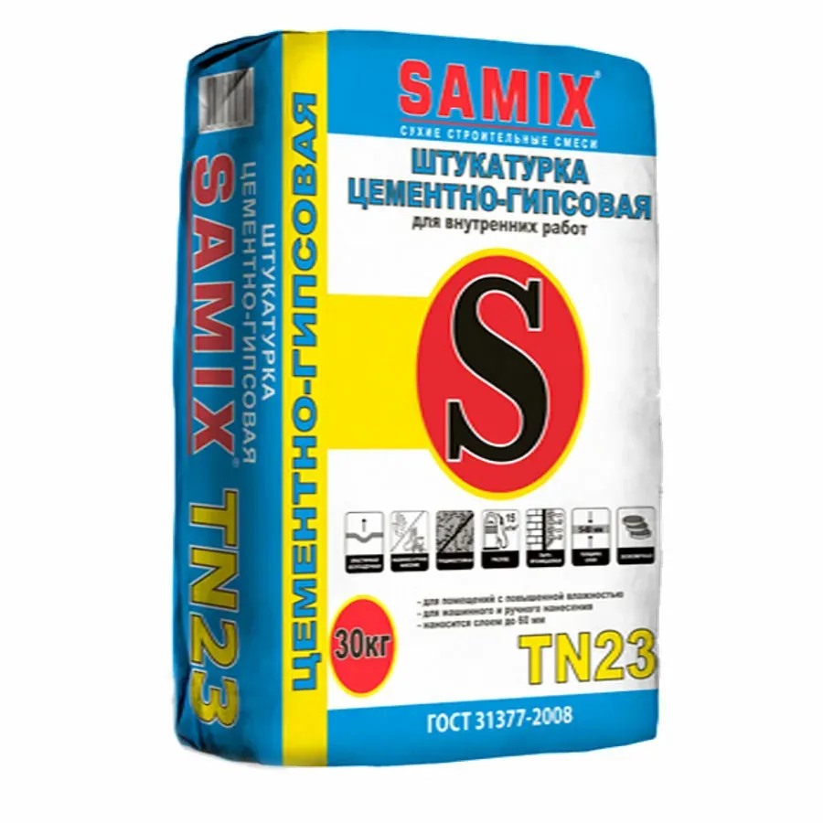 Штукатурка цементно-гипсовая SAMIX TN-23