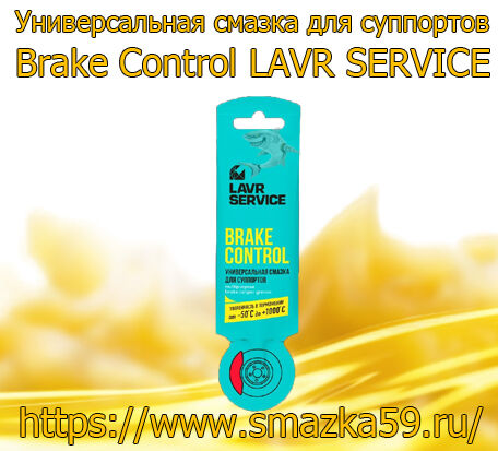 Универсальная смазка для суппортов Brake Control LAVR SERVICE, 5 г (100 шт.)