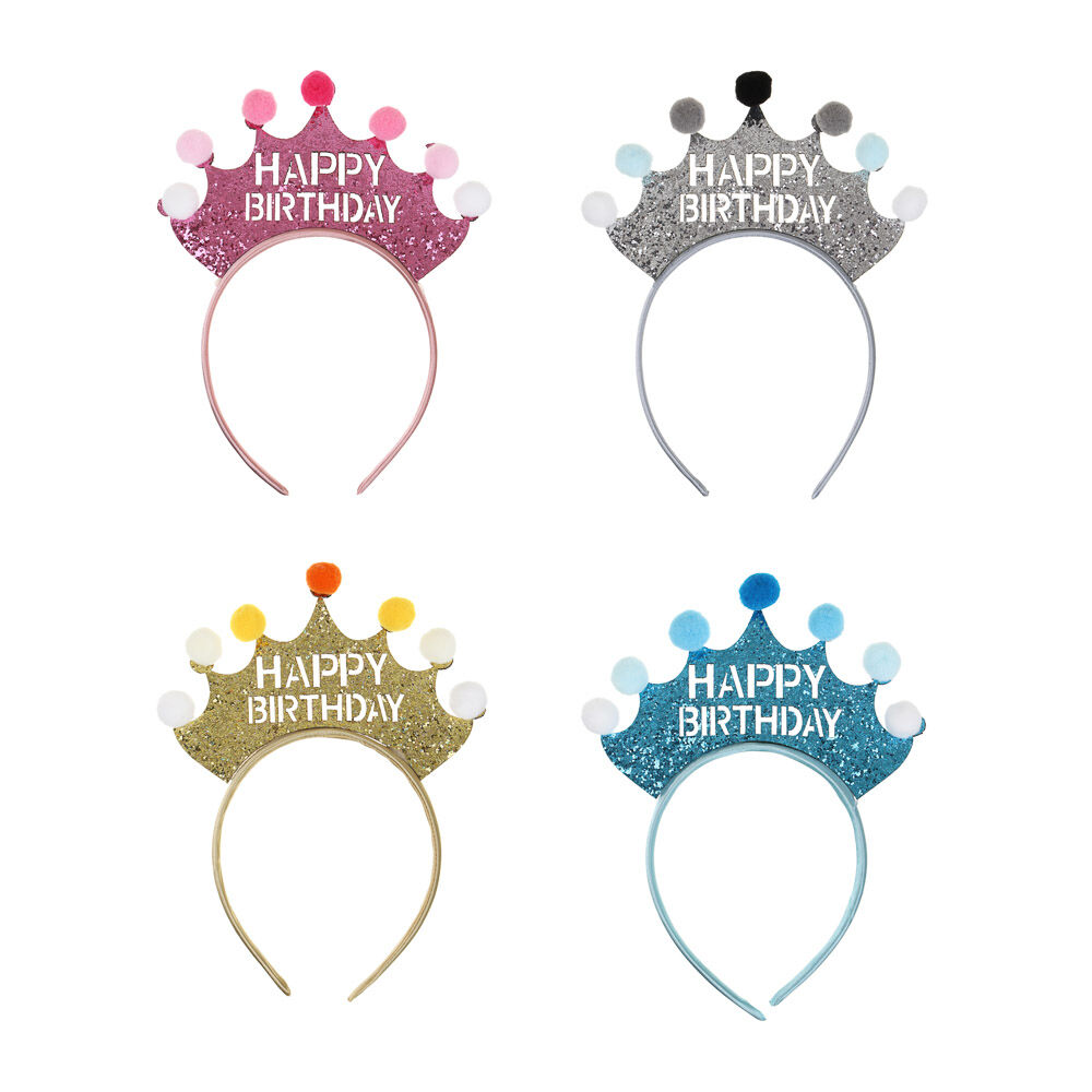 FNtastic Ободок праздничный С Днем Рождения, пластик, 21x17 см, 4 цвета 1