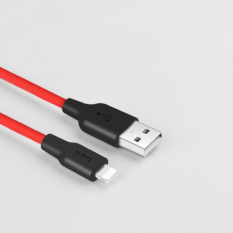 USB кабель шт.USB (A) - шт.Lightning 1,0м, 2,0А особо прочный, красный X21 "Hoco" 3