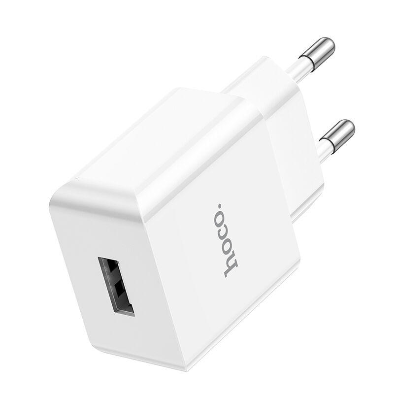 Адаптер постоянного тока Hoco C106A, 1гн.USB 5В,2,1А, белый 3