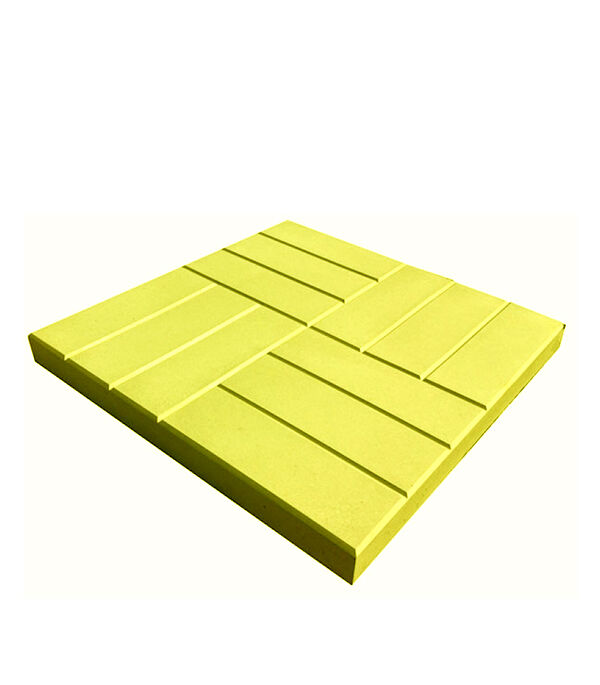 Плитка тротуарная вибролитьевая 12 камней 500х500х60 мм жёлтая