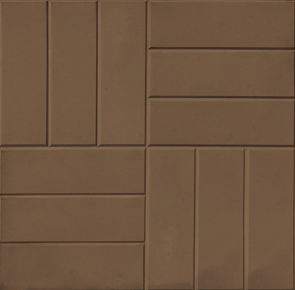 Плитка тротуарная вибролитьевая 12 камней 500х500х60 мм коричневая