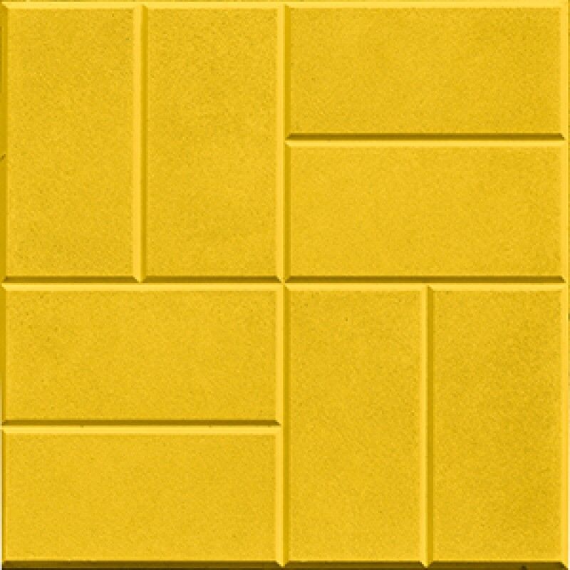 Тротуарная плитка 8 кирпичей 400х400х50 мм желтая