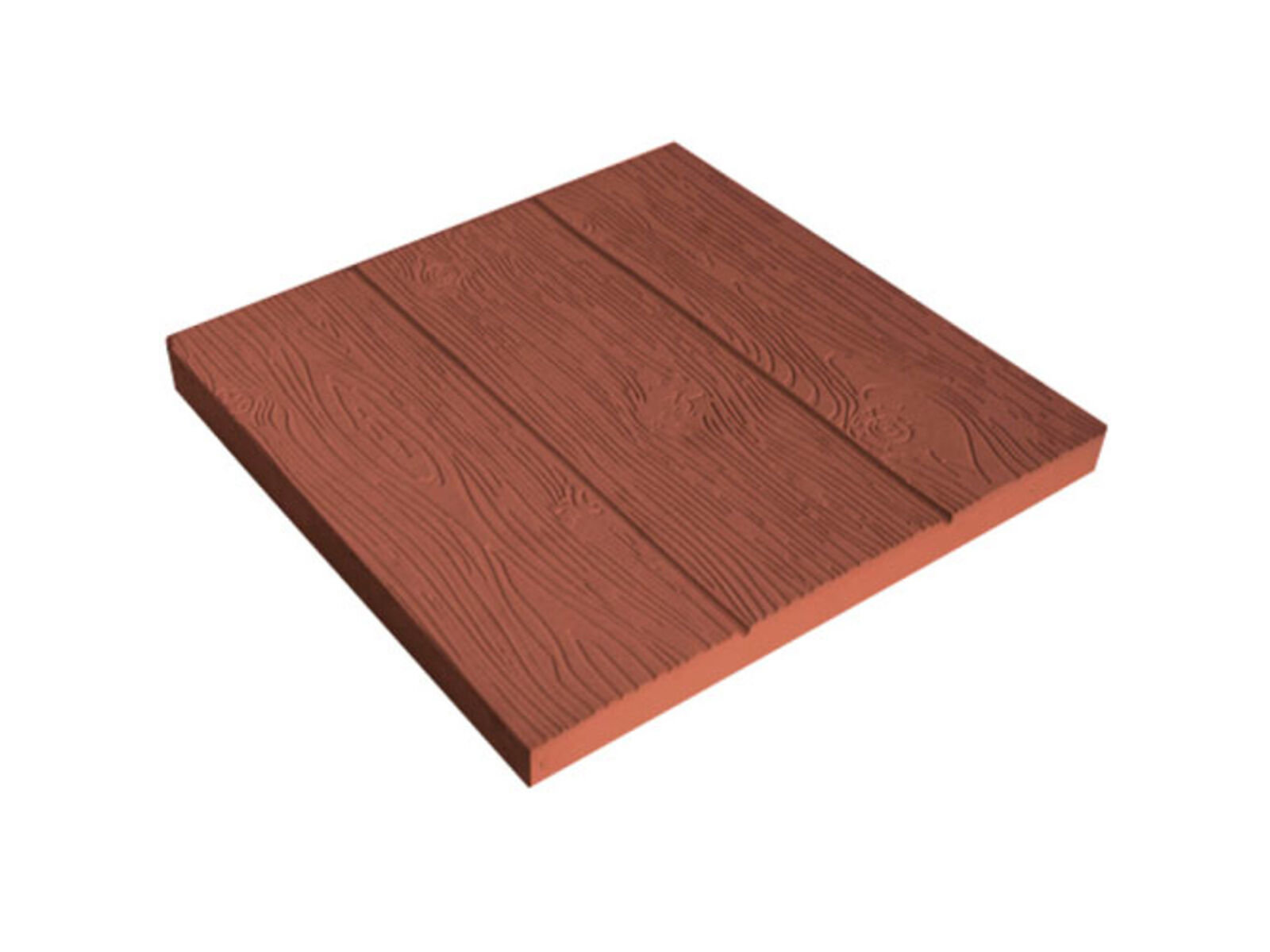 Тротуарная плитка Три доски 500х500х60 мм коричневая