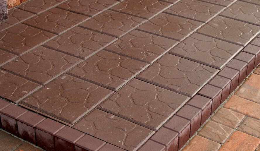 Тротуарная плитка вибролитьевая Облако 350х350х30 мм коричневая