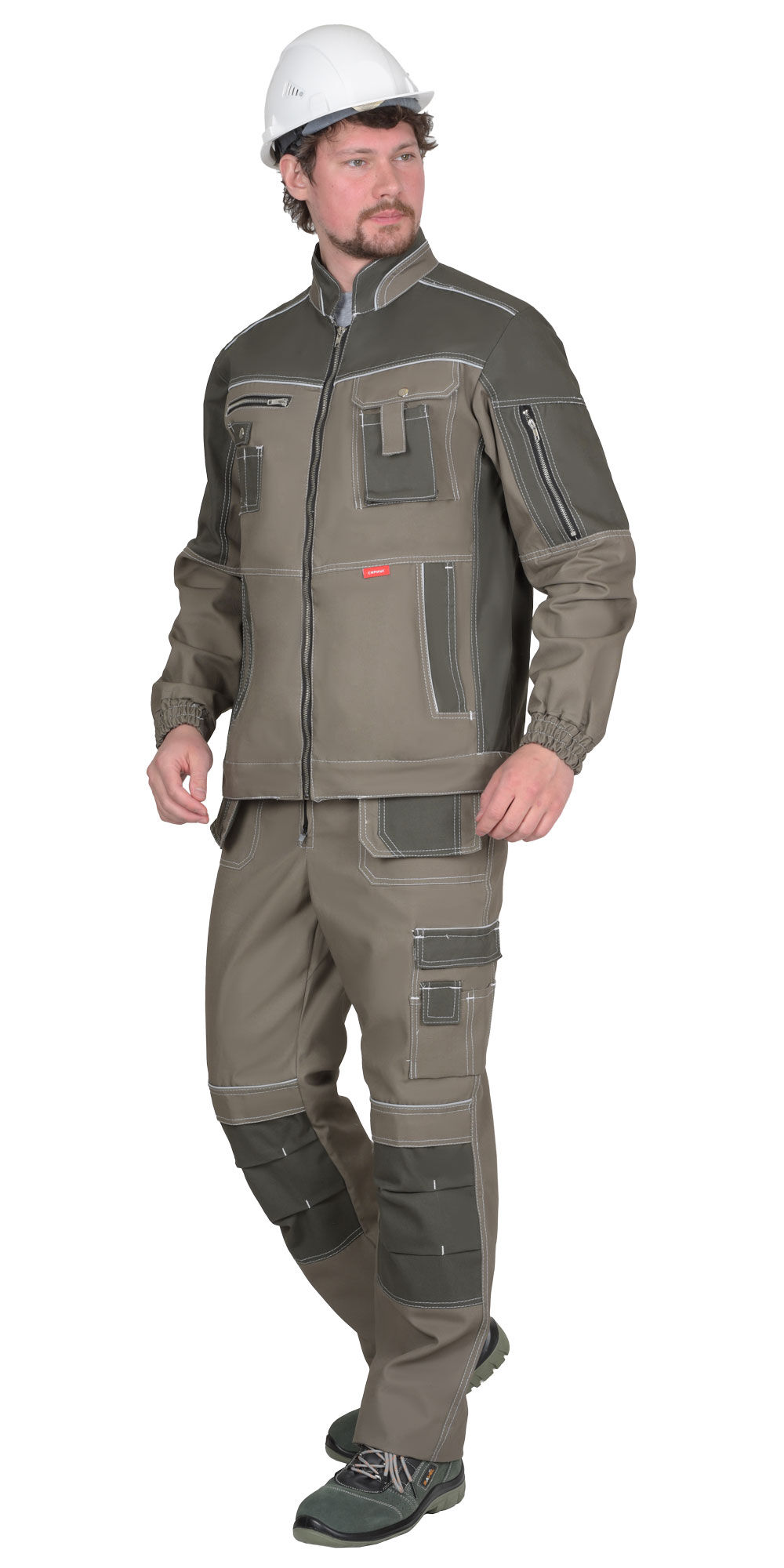 Куртка ТОКИО темно-песочный с хаки 100%; х/б пл. 265 г/кв.м