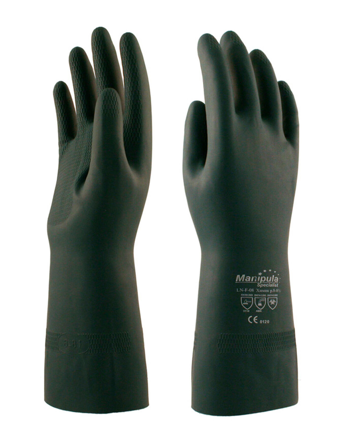 Перчатки ХИМИК LN-F-08 аналог Микспрен (неопрен+латекс, хлопковый слой, т.0,7мм, дл.320мм)
