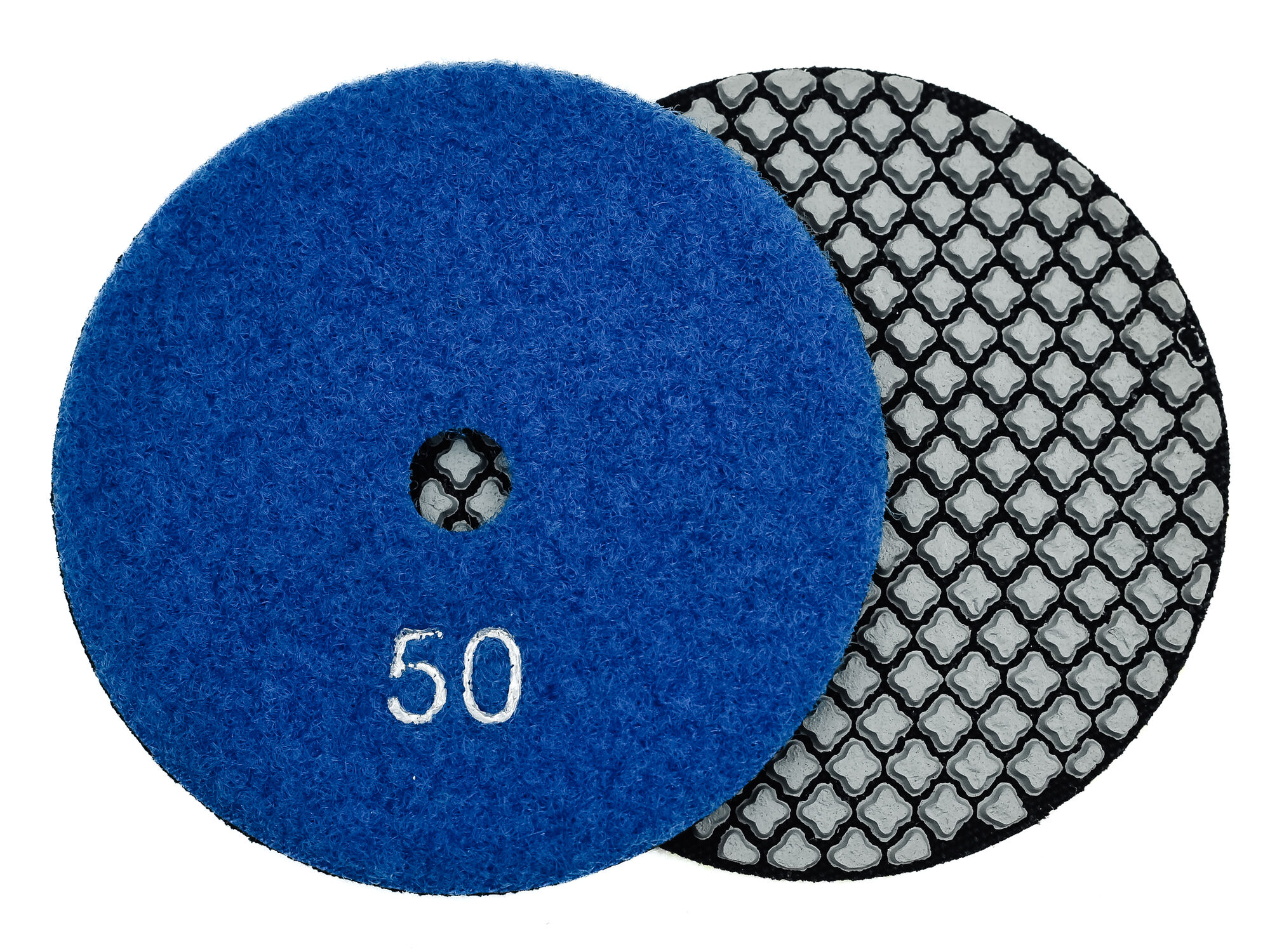 Алмазные гибкие шлифовальные диски №50 Ø 100 мокрые "крестики" SUPER DRY 1 шт