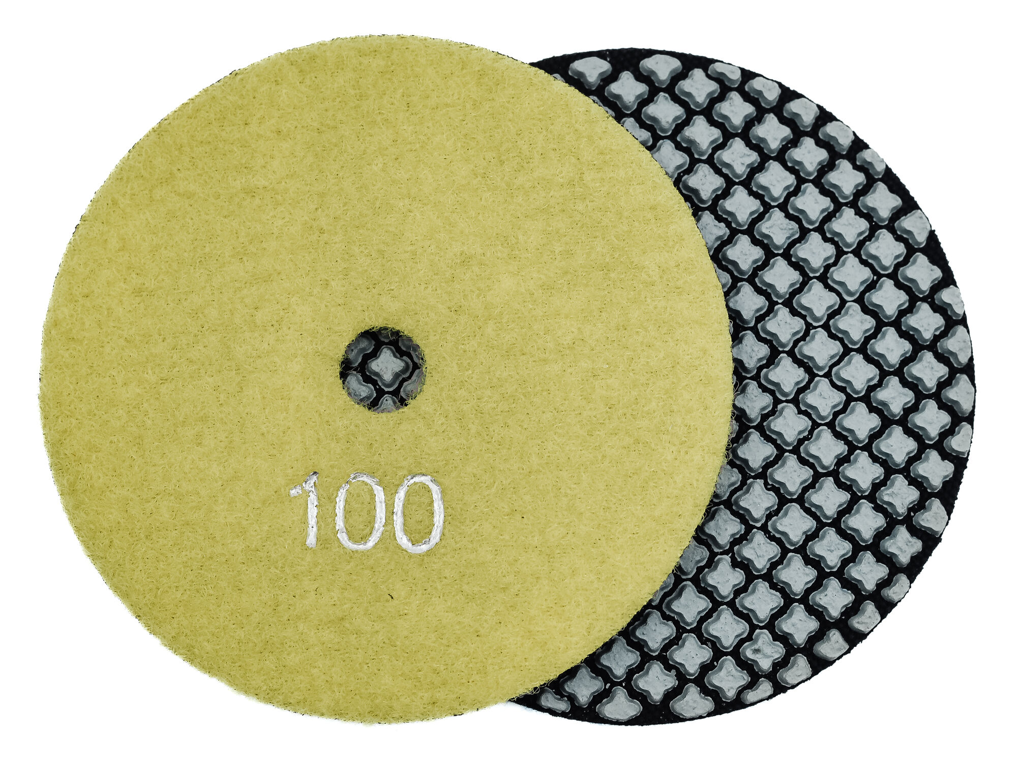 Алмазные гибкие шлифовальные диски №100 Ø 100 мокрые "крестики" SUPER DRY 1 шт
