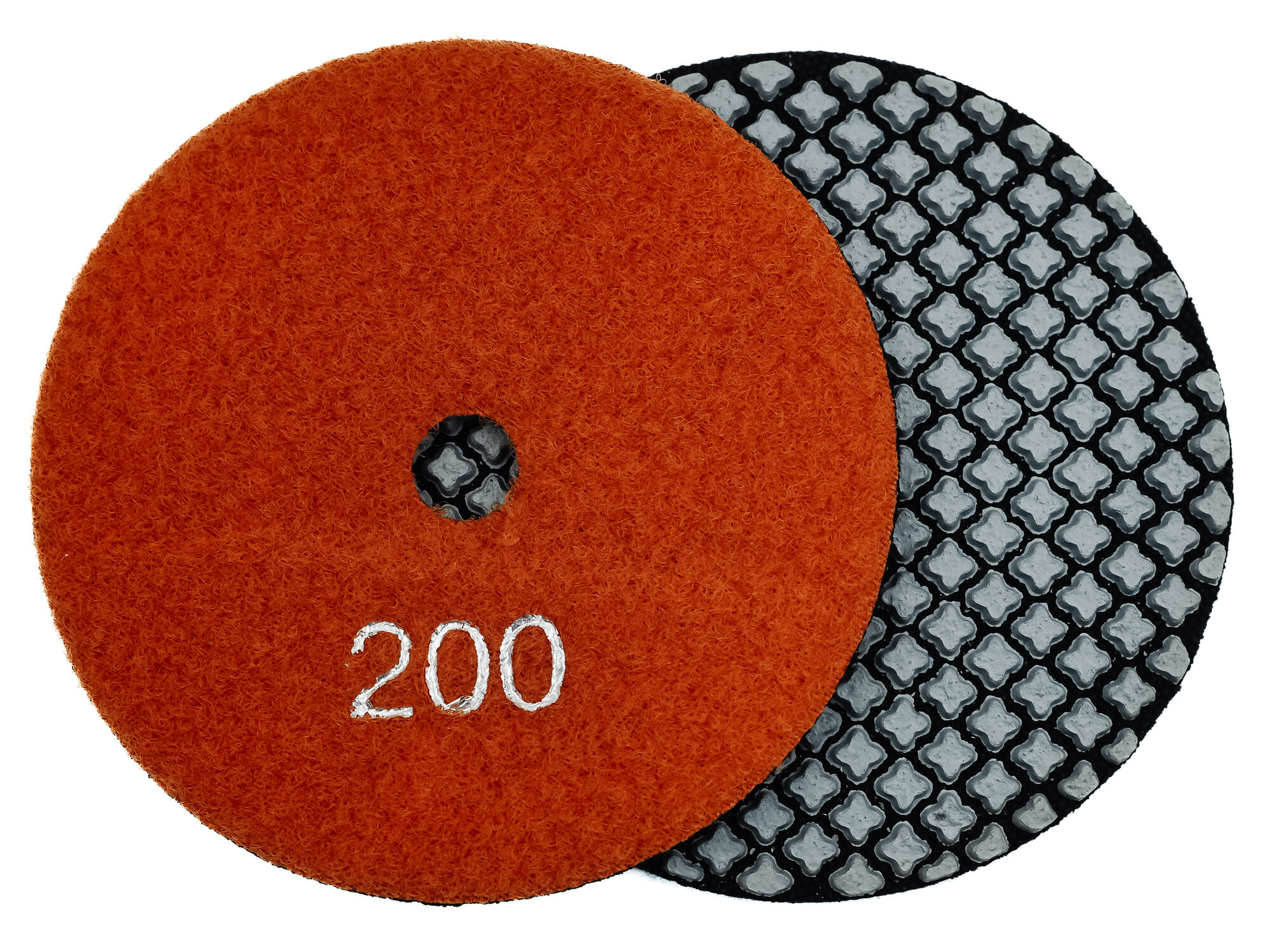 Алмазные гибкие шлифовальные диски №200 Ø 100 мокрые "крестики" SUPER DRY 1 шт