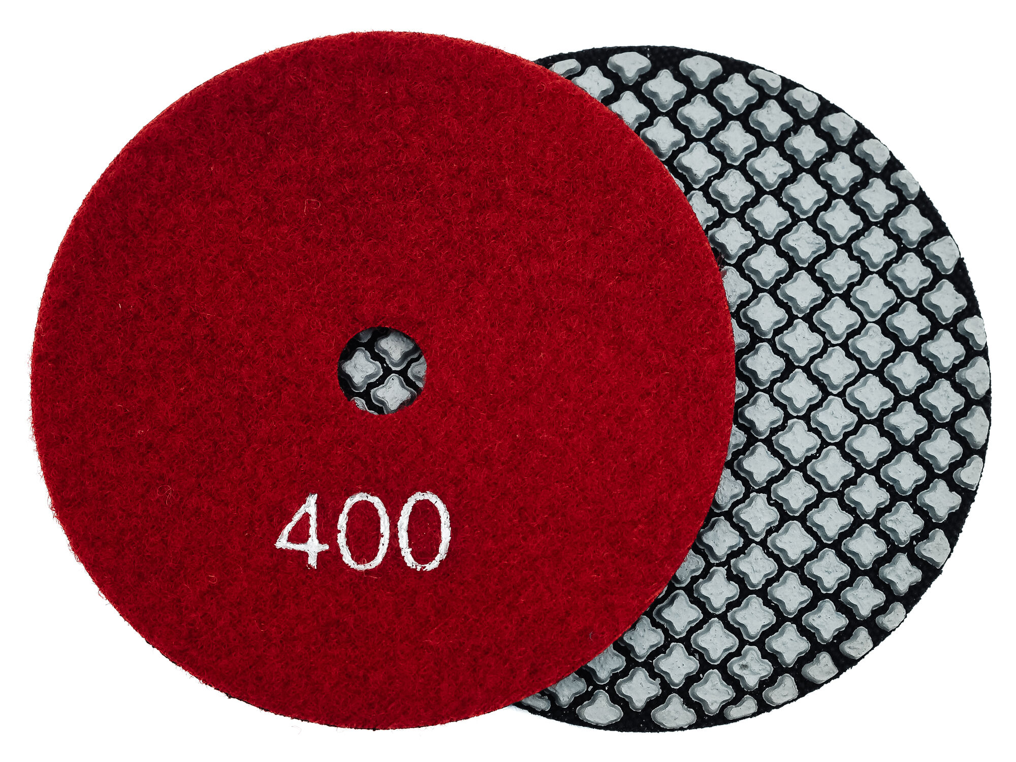 Алмазные гибкие шлифовальные диски №400 Ø 100 мокрые "крестики" SUPER DRY 1 шт