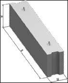 Блок фундаментный ГОСТ 13579-78 ФБС 9.3.6 т 880x300x580 мм 0,15 м3, 0,35 т