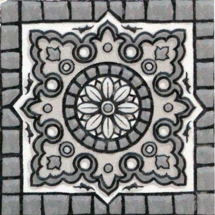 Керамическая плитка Керамин Belleza Pietra М-50 Вставка 7х7