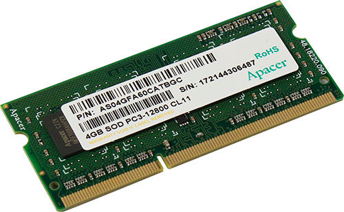 Оперативная память Apacer SO-DIMM DDR3 4Gb 1600MHz (DS.04G2K.KAM)