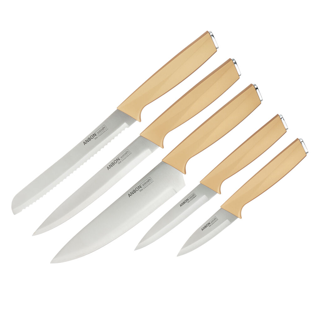 SATOSHI Анбон Набор ножей кухонных 8пр, вращающаяся подставка 5