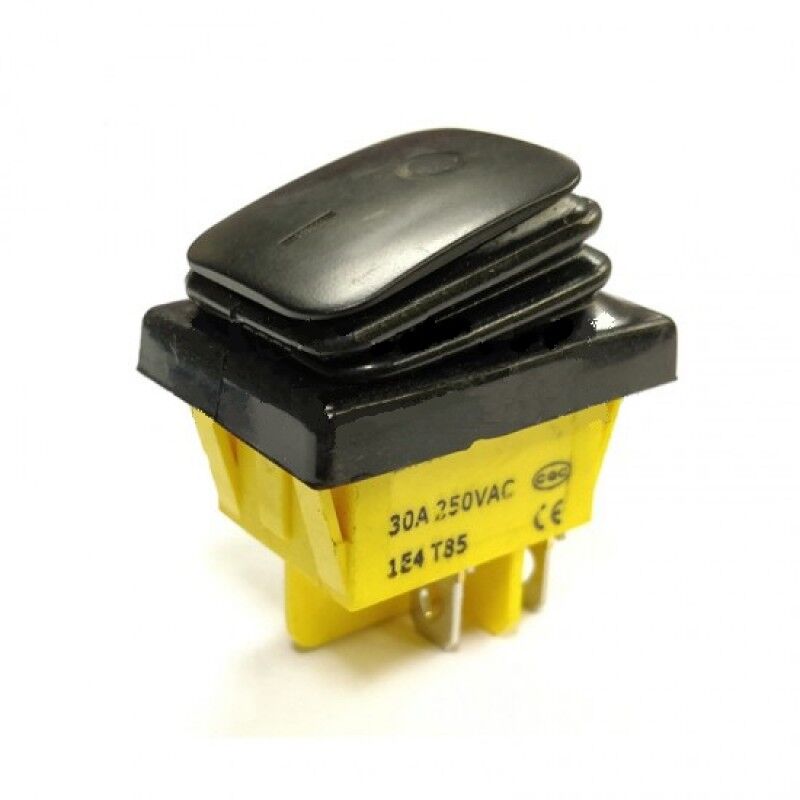 Переключатель с подсветкой и влагозащитой KCD4-FLN on-off 4 контакта 30A, 250В (жёлтый) 2
