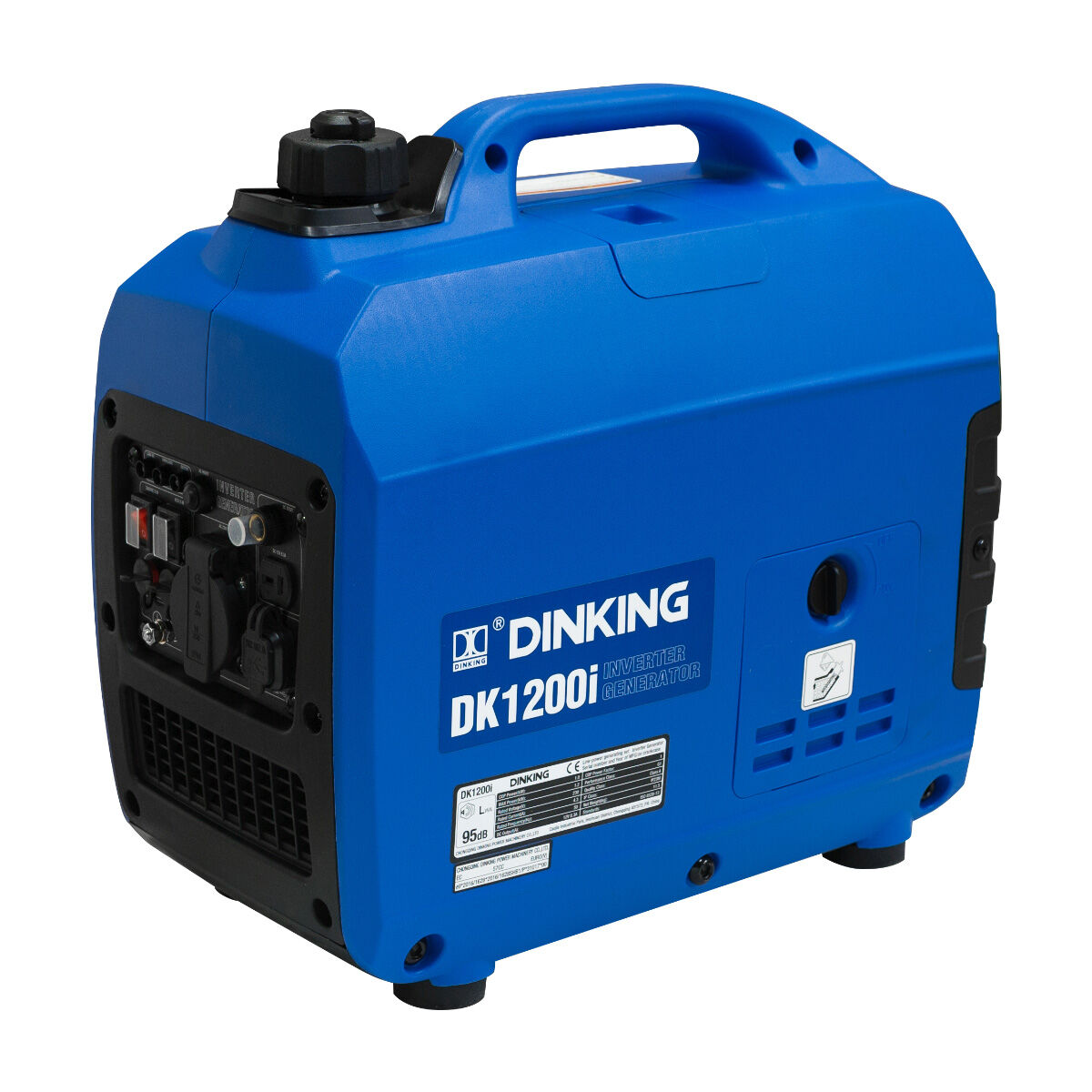 Генератор бензиновый инверторный Dinking DK1200i (1,2 кВт, 230В/50Гц, DK145, бак 2,5 л)