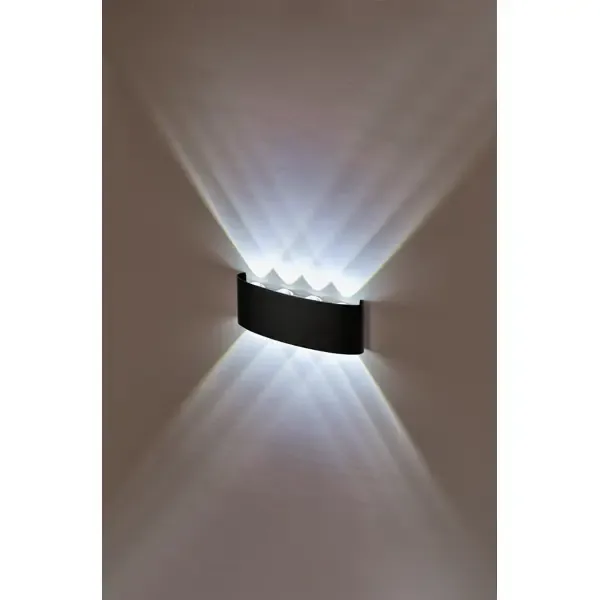 Настенный светильник светодиодный IMEX LED 8x1W 4200K черный 220V IP54 IL.0014.0001-8 BK нейтральный белый свет цвет чер