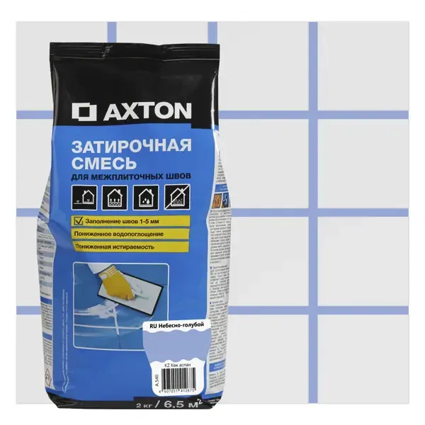 Затирка цементная Axton А.540 цвет небесно-голубой 2 кг AXTON Затирочная смесь
