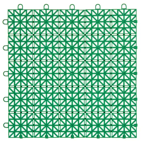 Покрытие садовое из ЭКО-пластика, 34x34 см, цвет зелёный/терракот, 9 шт.