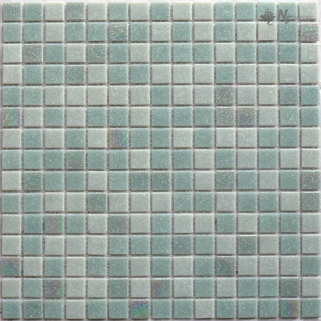 Мозаика стеклянная MIX25 (на сетке) NSmosaic бассейновая серая