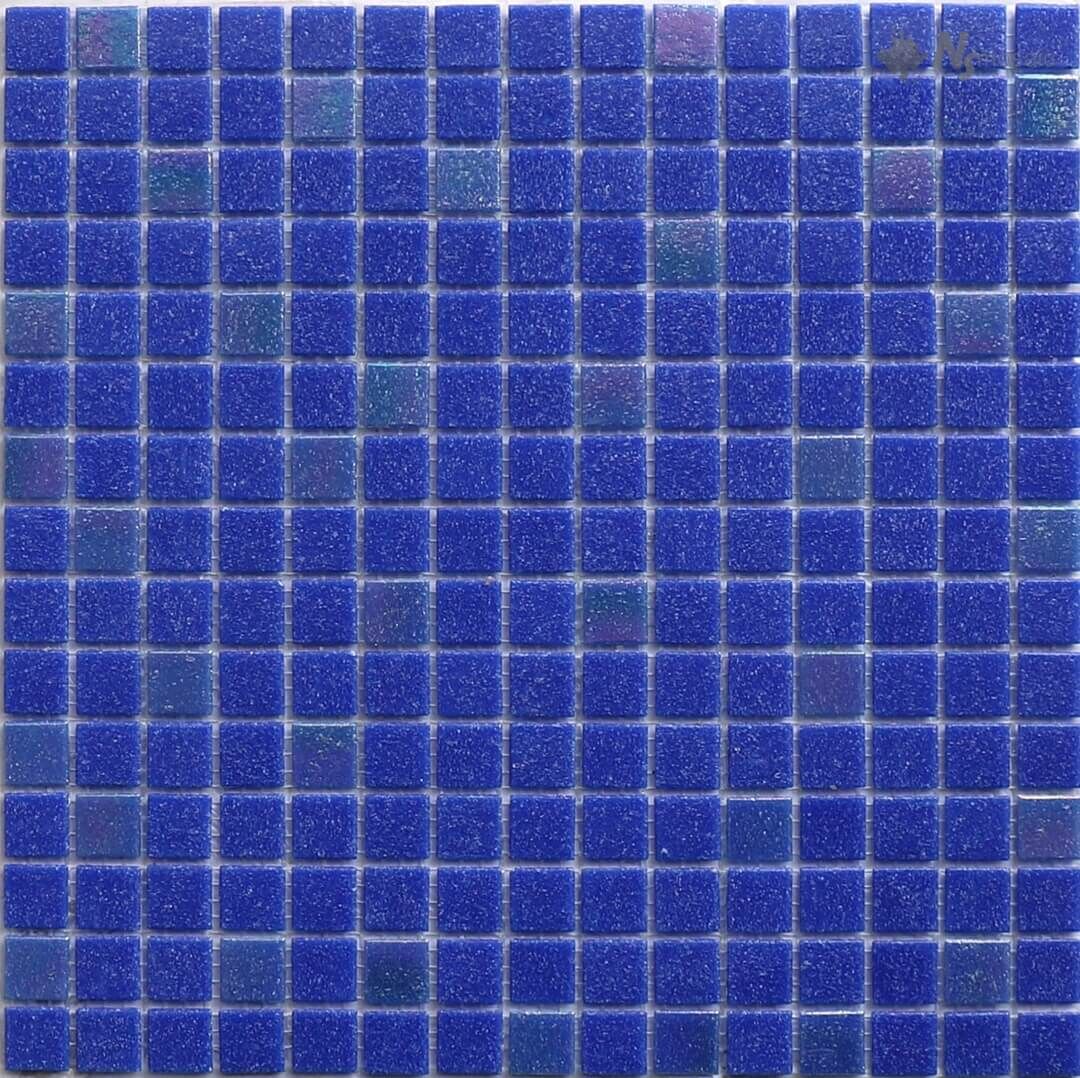 Мозаика стеклянная MIX28 (на сетке) NSmosaic бассейновая синяя