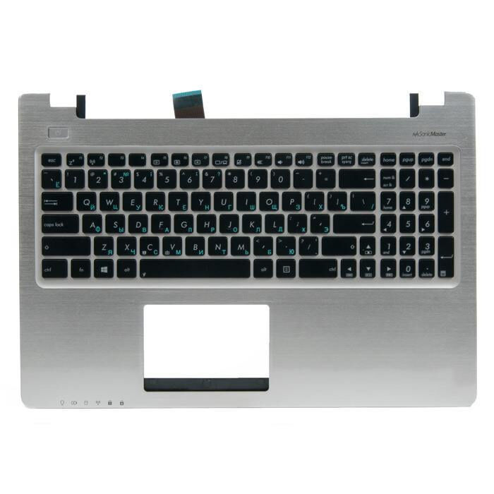 Клавиатура для Asus K56 TopCase серебро p/n: 90R-NUH1K1L80Y