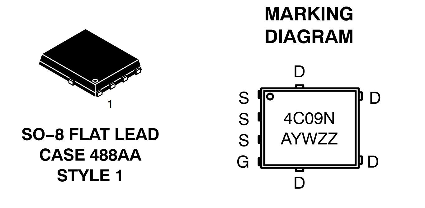 Микросхема NTMFS4C09N N-Channel MOSFET 30V 52A SO8FL ON SEMICONDUCTOR