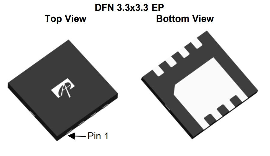 Микросхема AON7520 N-Channel MOSFET 30V 50A DFN3.3X3.3