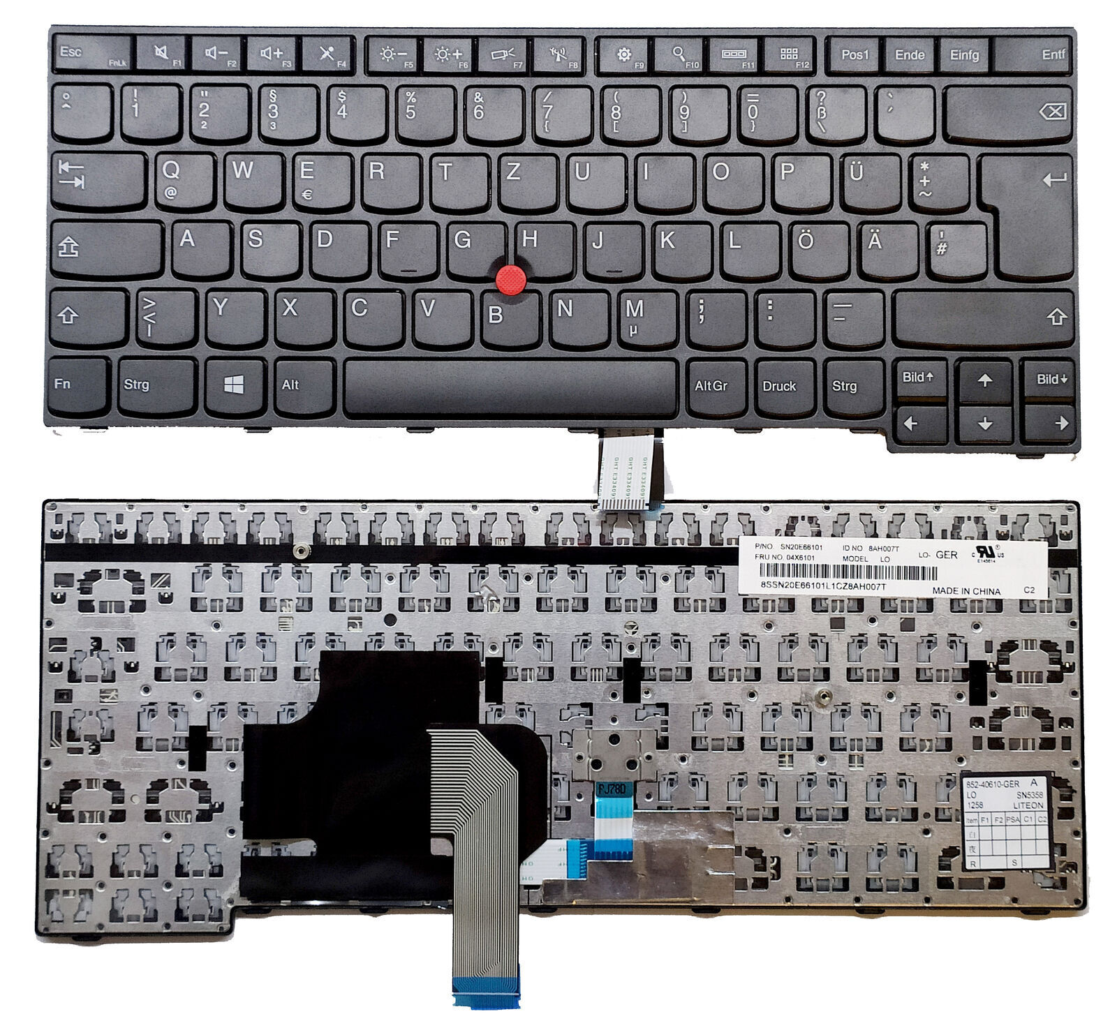 Клавиатура для ноутбука Lenovo ThinkPad E450 ENG p/n: LO-84SU SN20E66124, FRU P/N 04X6124, 04X6164