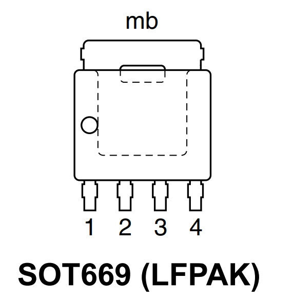 Микросхема PSMN1R0-30YLC 1C030L N-Channel MOSFET 30V 100A SOT669 NXP