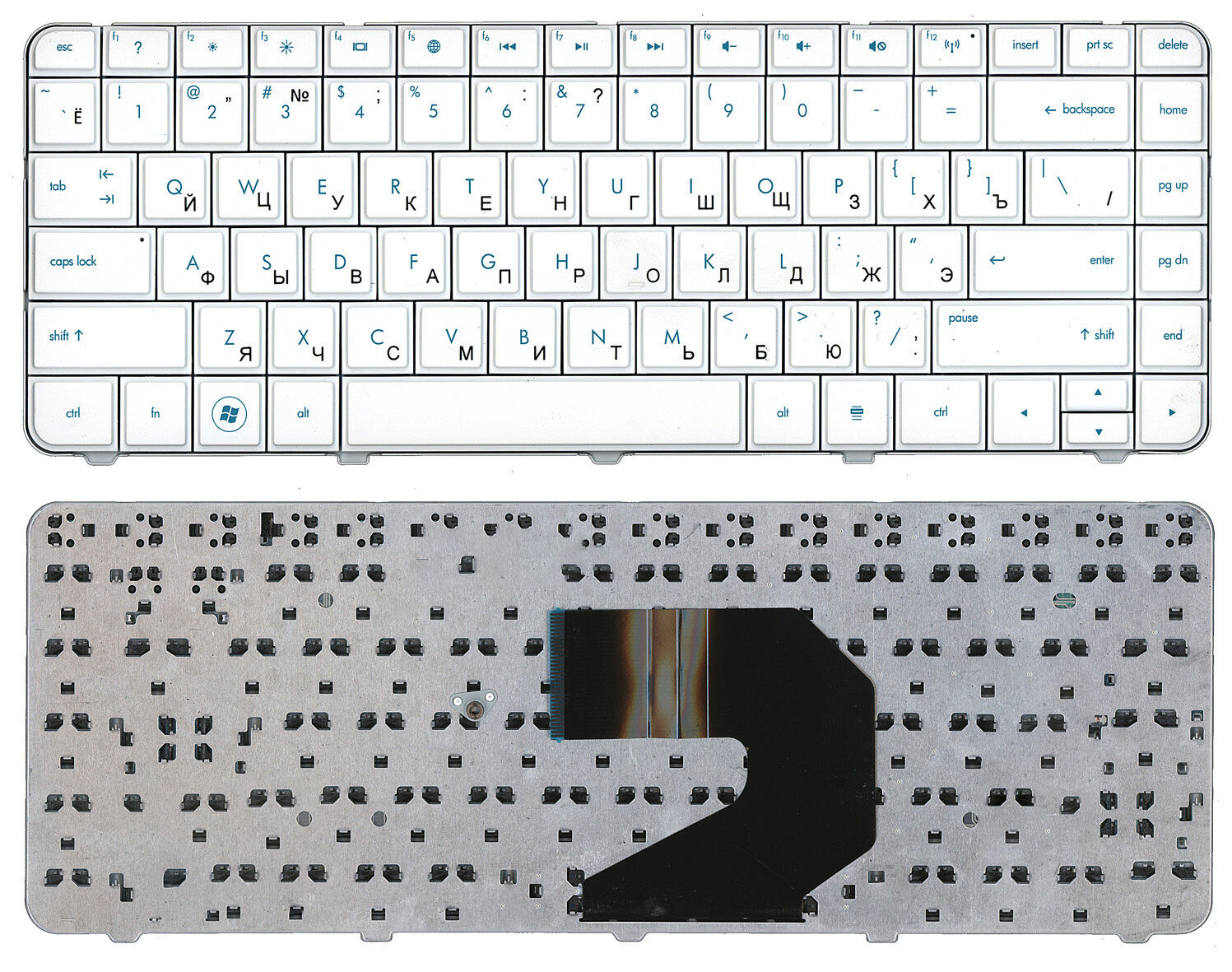 Клавиатура для HP Pavilion G6-1000 Белая p/n: R15, V121026DS1, 651763-251, 653390-251, 6037B0061001
