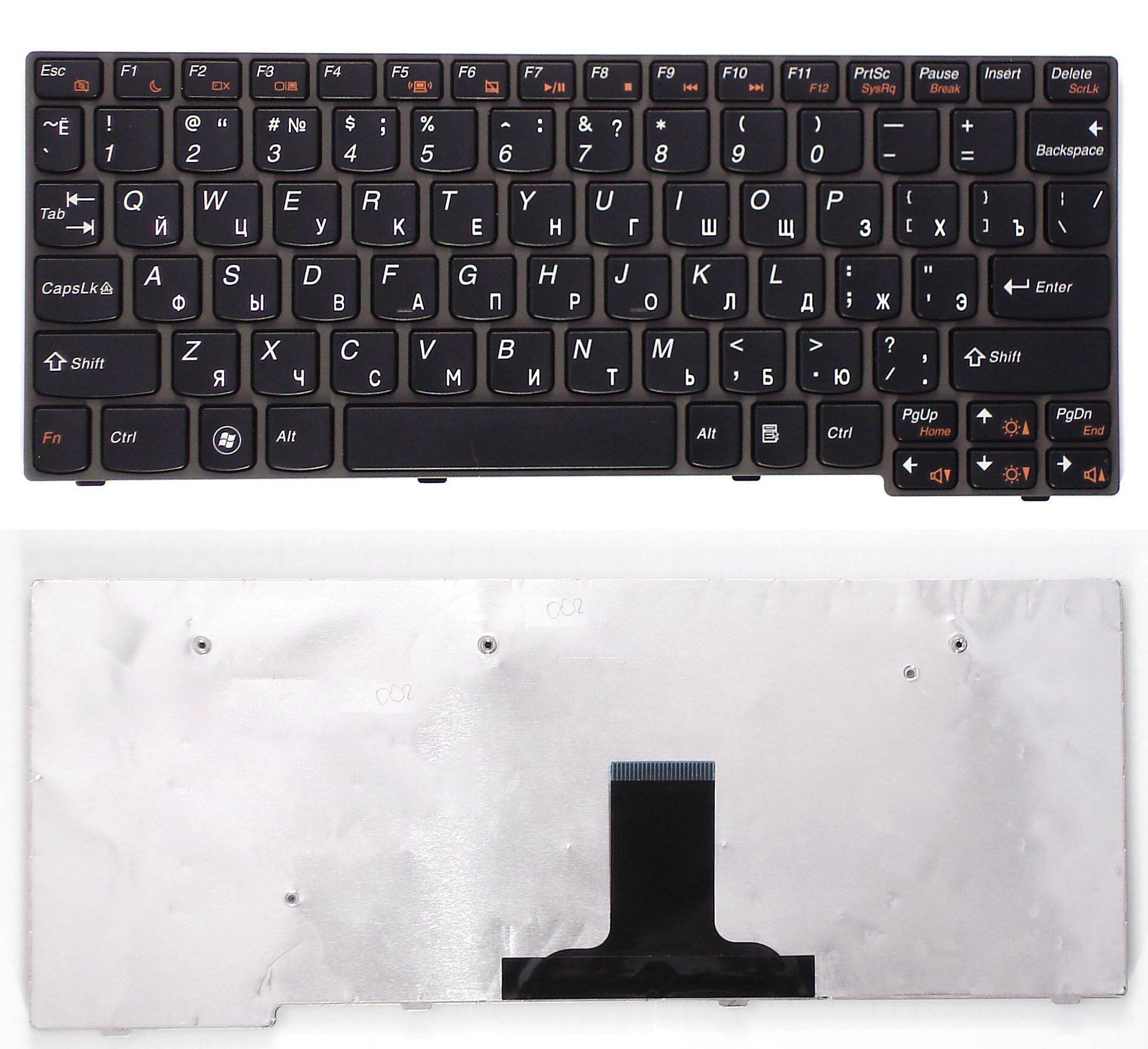 Клавиатура для ноутбука Lenovo S100 S110 S10-3 черная рамка p/n: 25-010987, 25010089, 25010987