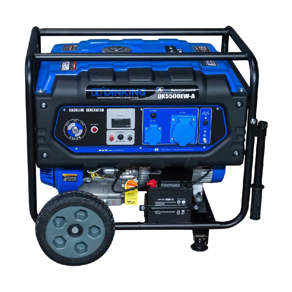 Генератор бензиновый Dinking DKA5500EW (5,5 кВт, электростартер, 15лс, колёса)