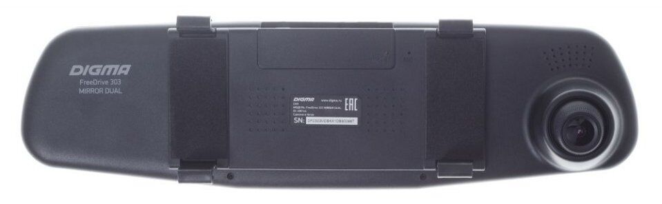 Автомобильный видеорегистратор Digma FreeDrive 303 MIRROR DUAL черный 5Mpix 1080x1920 1080p 120гр. GP2248
