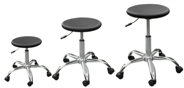 Табурет лабораторный с полиуретановым круглым сиденьем Т11