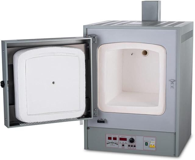 Муфельная печь 50 л, +200/+1300 °C, с многоступенчатым микропроцессорным терморегулятором и вытяжкой