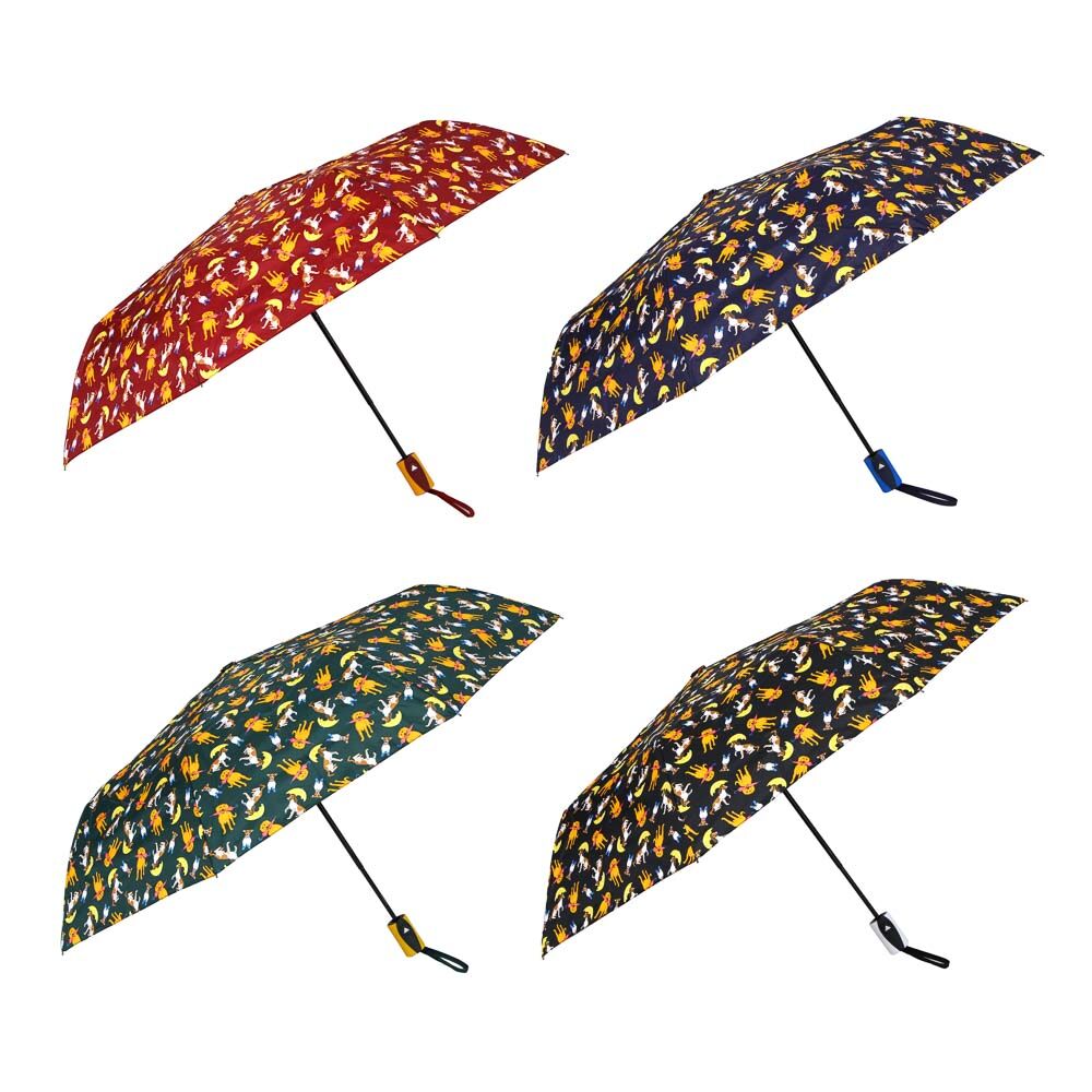 Зонт, полуавтомат, сплав, пластик, полиэстер, 55см, 8 спиц, 4 цвета, арт.2 1