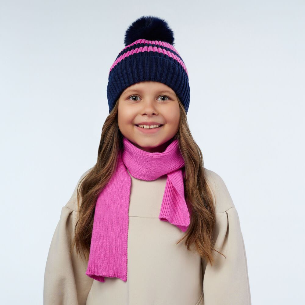 GALANTE Комплект детский 2 пр: шапка р 52-54 и шарф 110х15см, 2 цвета, СЗШ-4 1