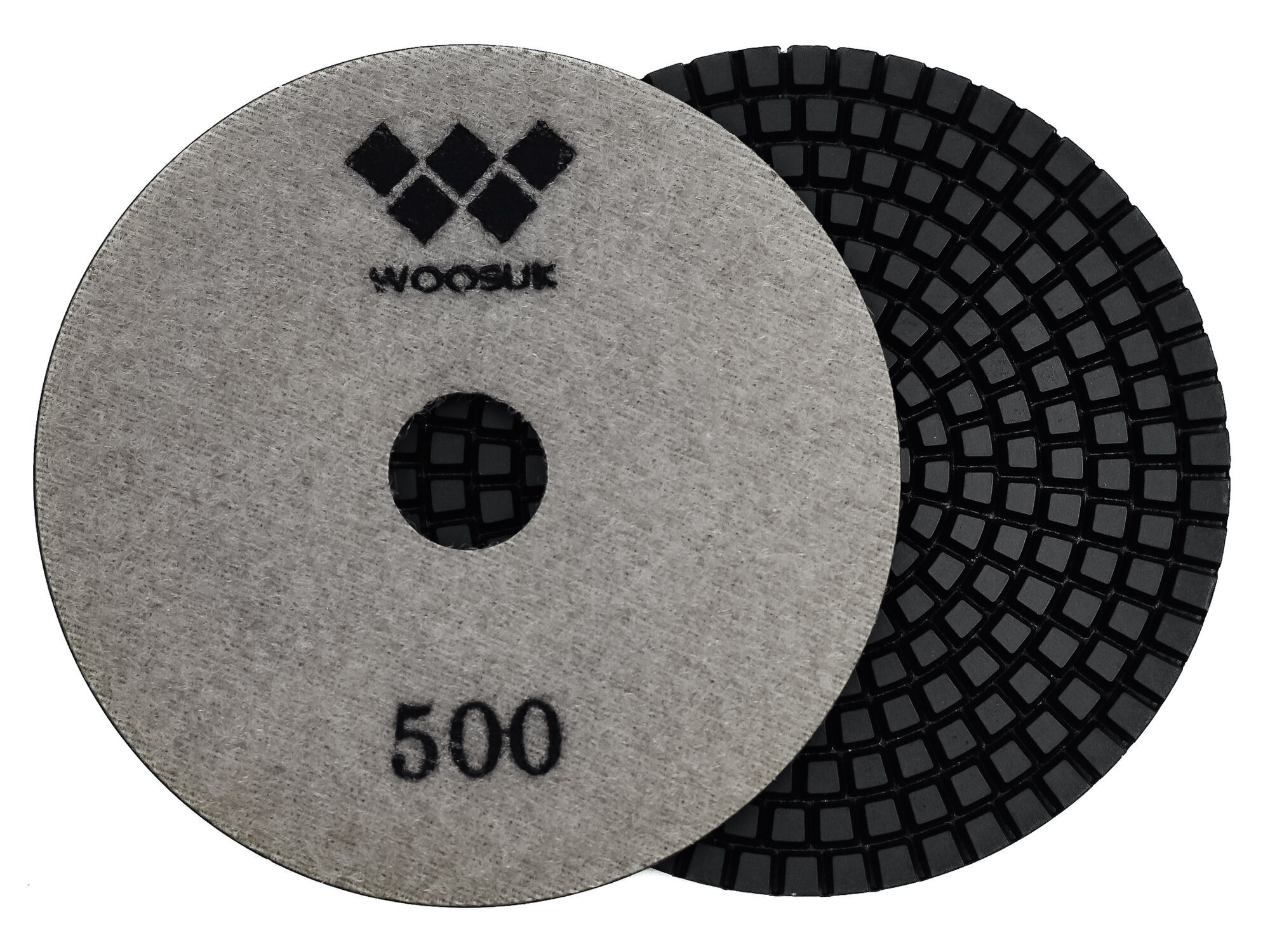Алмазные гибкие диски Ø 100 №500 WOOSUK c водяным охлаждением