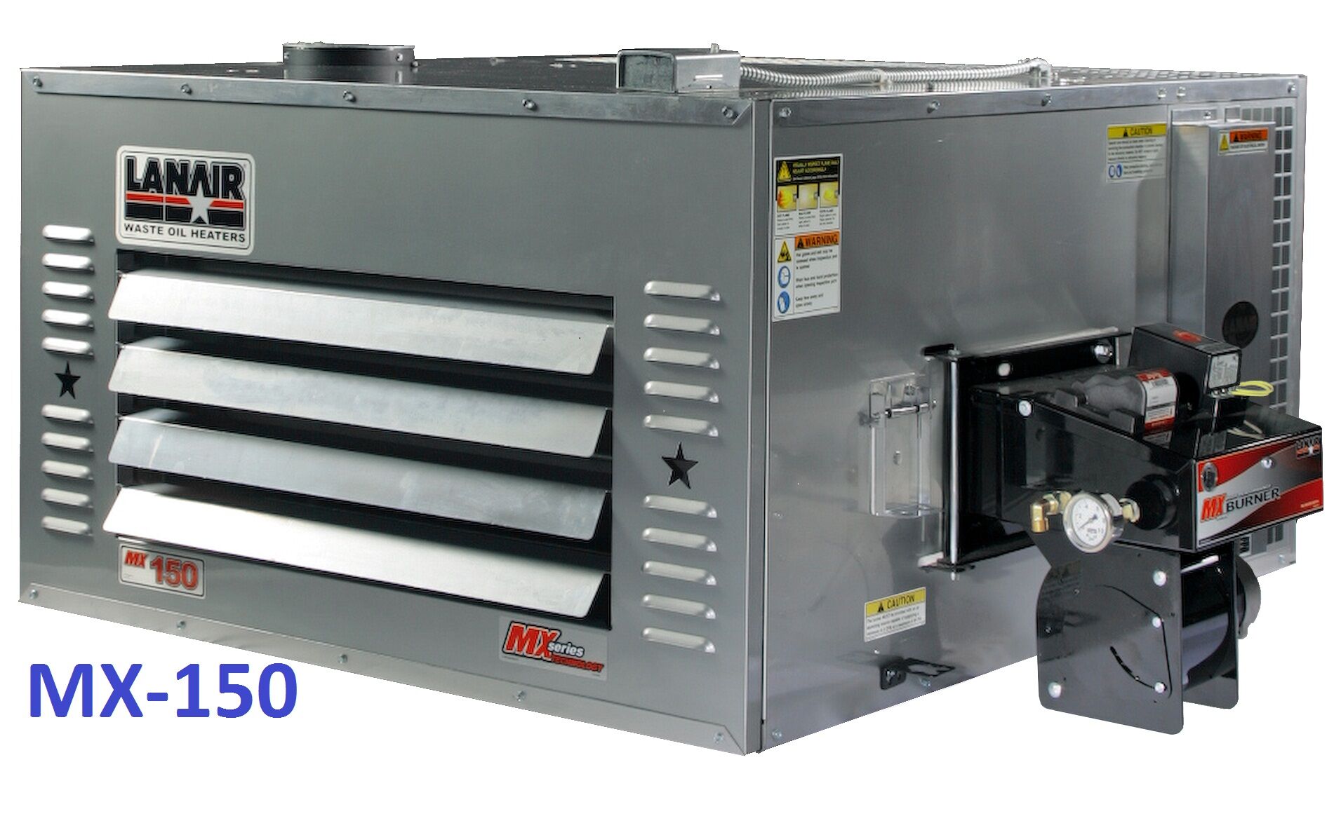 Воздухонагревательная система LANAIR на отработанном масле MX-150 с тепловой нагрузкой до 44 кВт