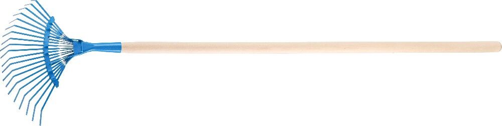 Грабли веерные пластинчатые, 385х1430 мм, 20 зубьев, деревянный черенок