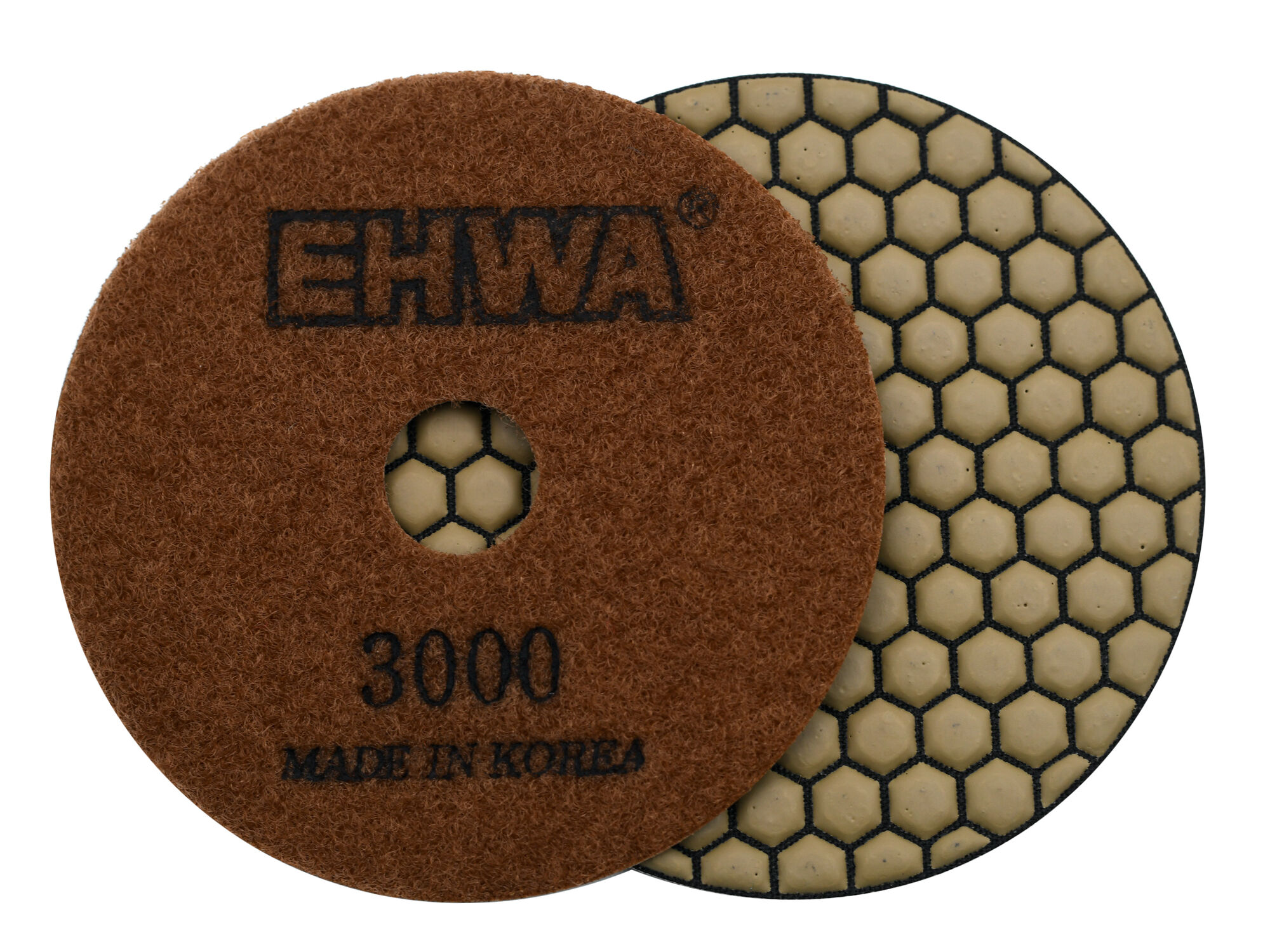Алмазные гибкие полировальные диски № 3000 d 100 мм по камню EHWA (Ихва) сухие