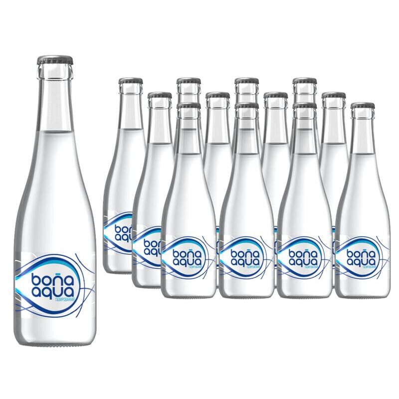 Вода питьевая Bona Aqua газированная 0.33 л (12 штук в упаковке)