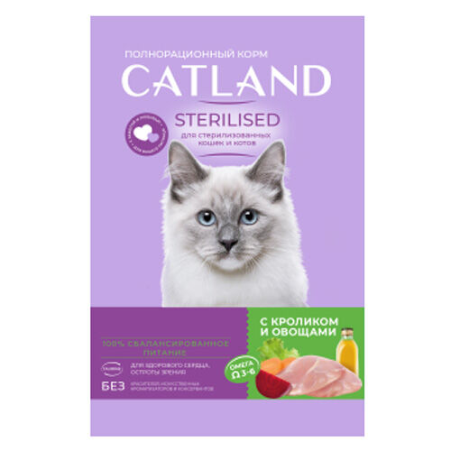 Корм сухой Catland 1.3 кг для стерилизованных и обычных кошек