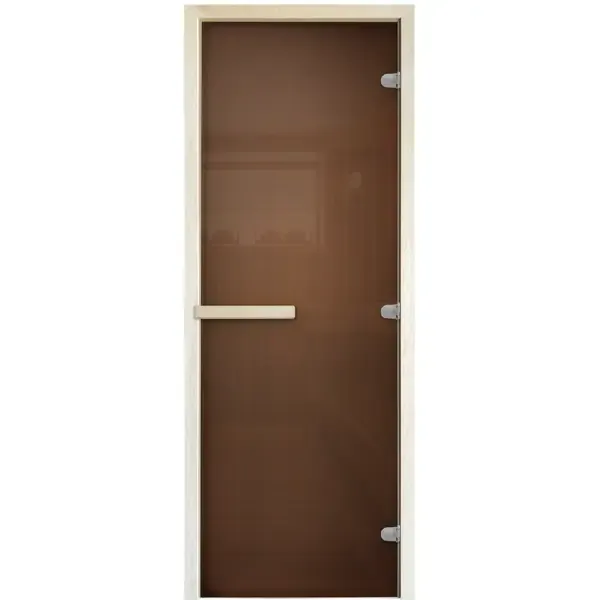 Дверь для бани Стандарт 69x189 см бронза Без бренда