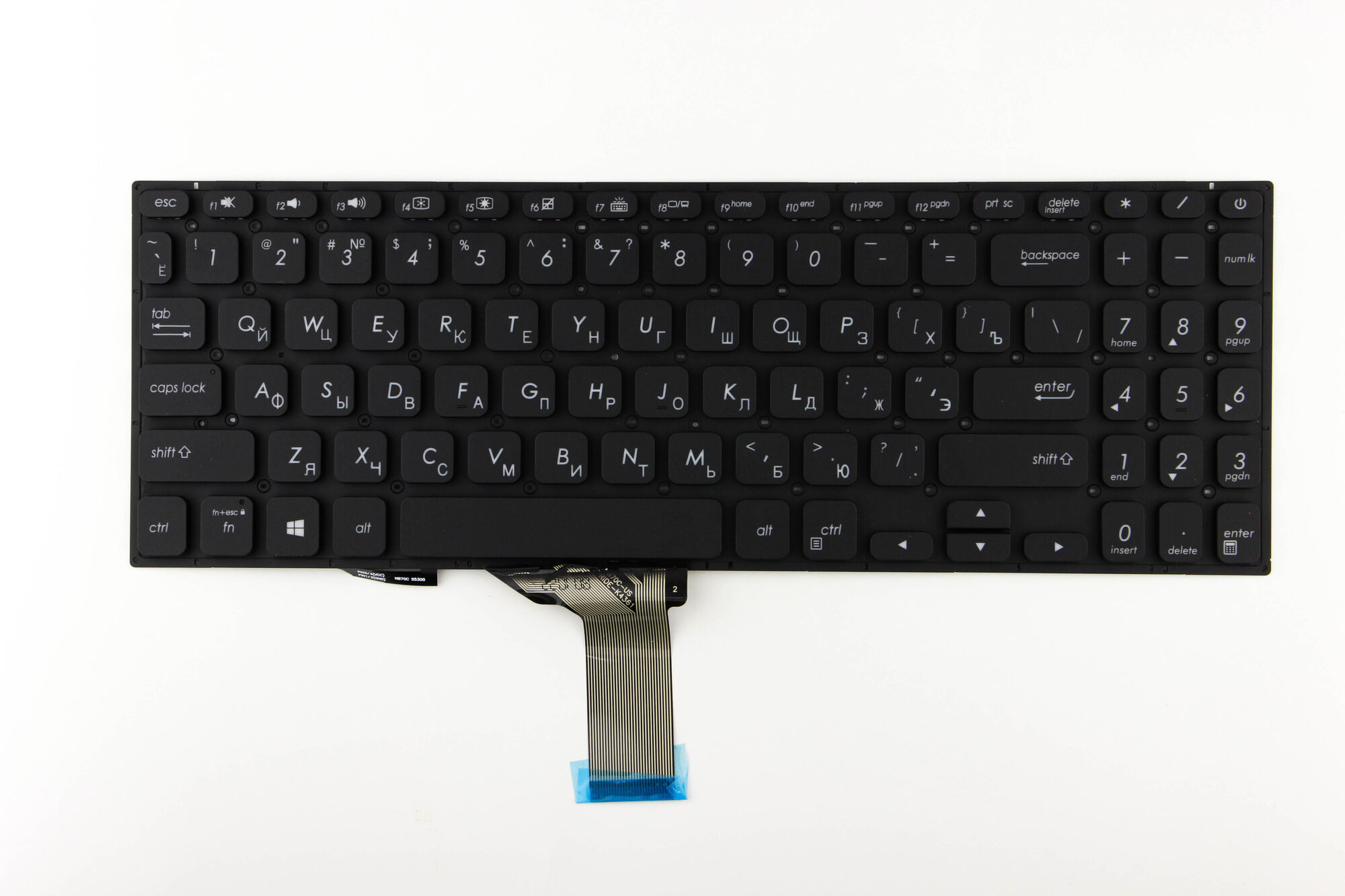 Клавиатура для Asus X530FA S530FA Черная с подсветкой p/n: 0KN1-1M1UA13, NSK-WK1LU