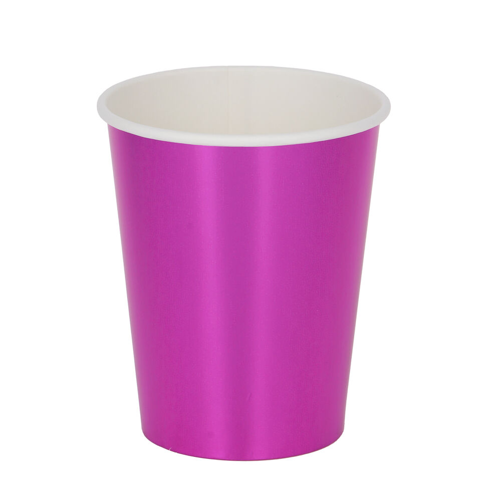 Набор стаканов бумажных, с фольгированным слоем, 2 цвета, красный, розовый, 230 г 3
