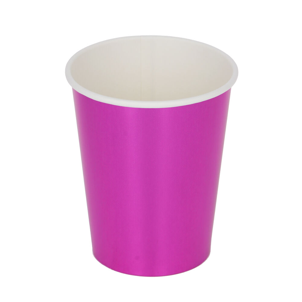 Набор стаканов бумажных, с фольгированным слоем, 2 цвета, красный, розовый, 230 г 4